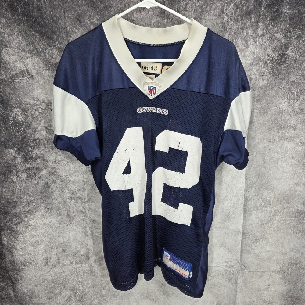 Dallas Cowboys Game Jersey #42 Player Issued Sz 48 Vtg Reebok NFL Locker Room